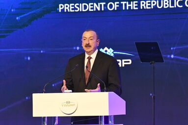 Выступление Президента Азербайджана Ильхама Алиева на церемонии открытия проекта TANAP в турецком Эскишехире