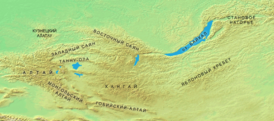Западный Саян на карте Алтайско-Саянской горной страны