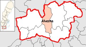 Коммуна Альвеста на карте