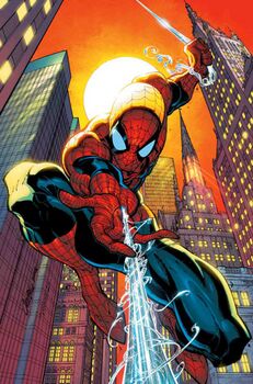 Человек-паук на обложке The Amazing Spider-Man vol. 2, #50 (апрель 2003) Художники: Джей Скотт Кэмпбелл и Тим Тон Таунсенд
