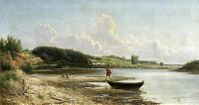 «Рыбак у берега» 1879 год, холст, масло — частное собрание