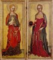Диптих «Св. Агнесса и св. Домицилла» 1365-1370. Галерея Академии, Флоренция.