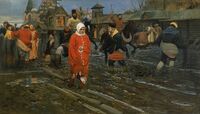 Московская улица XVII века в праздничный день (1895) Государственный Русский музей (ГРМ)