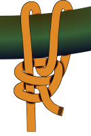 Рыбацкий штык, трубчатый узел, английский узел, якорный узел. Штык на рангоуте для связывания лисель фала к рее[1]. [abok 135][en 84]
