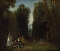 Вид между деревьями в парке Пьера Кроза. Ок. 1715. Музей изящных искусств, Бостон