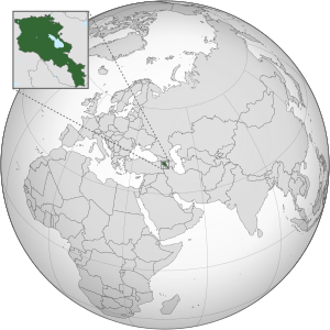 Армения на карте мира