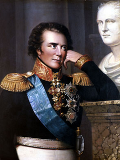 Граф Армфельт рядом с бюстом Александра I (1811)
