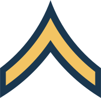 Нарукавный шеврон рядового армии США.