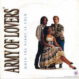 Обложка сингла Army of Lovers «When the Night Is Cold / Shoot That Laserbeam!» (1988)