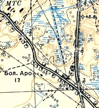 План деревни Аро. 1939 г.