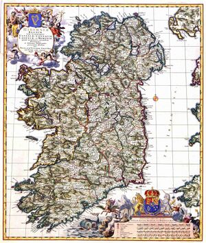 Карта Ирландии 1689 года