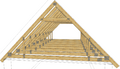Решение двускатной мансардной крыши деревянными фермами