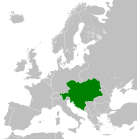 Австро-Венгрия в 1914 году. Предполагалось, что все её территории войдут в состав нового государства.