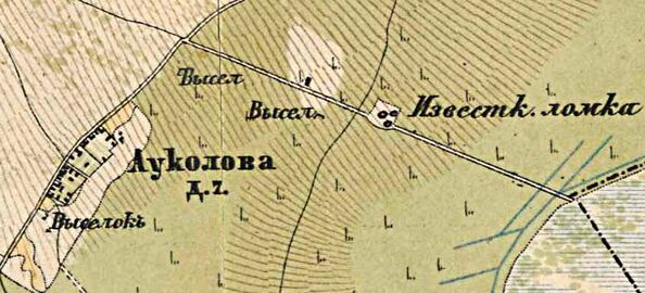 План деревни Авколево. 1885 г.