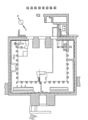 План этажа зала перистиля храма Аввам в Марибе.
