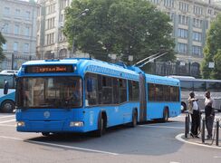 Сочленённый троллейбус АКСМ-333 № 7681