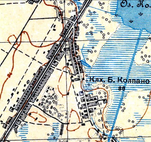 План деревни Большие Колпаны. 1931 год