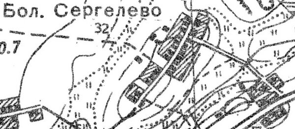 План деревни Большое Сергелево. 1939 год