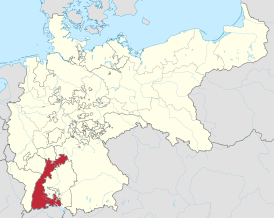 Герцогство Баден на карте империи