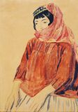 Бахруз Кенгерли - Портрет женщины, 1920