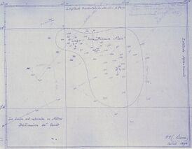 Карта образца июля 1896 года. Сделана капитаном Чарльвудом Генри Карромd.