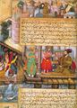 Басаван. Тамаруза и Шапур на острове Нигар. Лист из Дарабнаме, ок. 1580, Британская библиотека, Лондон