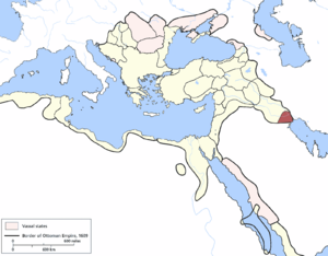 Эялет Басра в 1609 году.