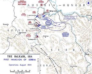 Сербский фронт в августе 1914 г.