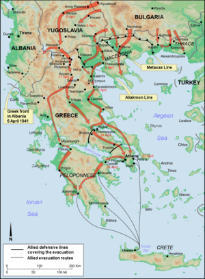 Наступление сил Оси и пути эвакуации на Крит