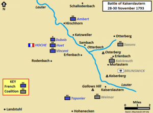 Схема сражения при Кайзерслаутерне