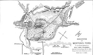 Карта сражения, приложенная к рапорту Г. Уоррена.
