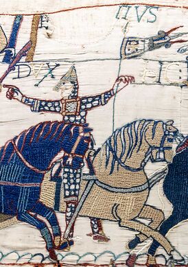 Евстахий II во время вторжения в Англию. Фрагмент ковра из Байё