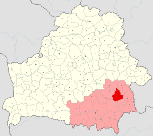Буда-Кошелёвский район на карте