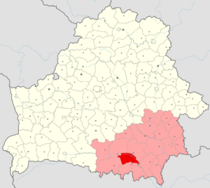 Мозырский район на карте