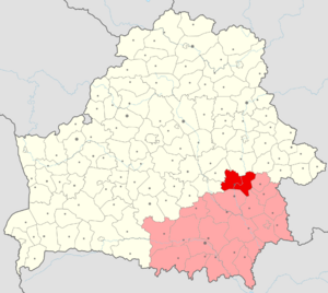 Рогачёвский район на карте