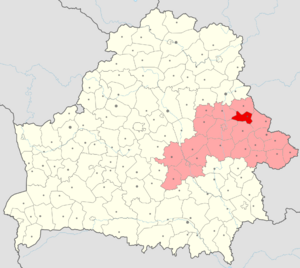 Дрибинский район на карте