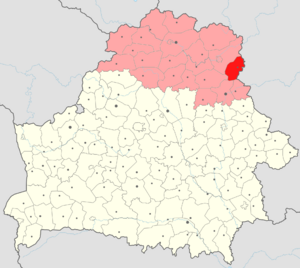 Лиозненский район на карте