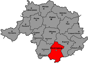 Белгородский уезд на карте