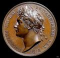 Портрет короля Георга IV. Коронационная медаль, 1821 год.