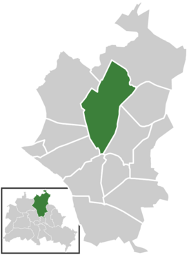 Францёзиш-Буххольц на карте административного округа Панков