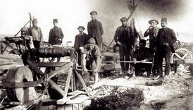 Добыча нефти на Биби-Эйбате (Апшерон) в XIX веке
