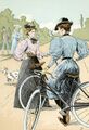 Дамы во время езды на велосипеде, 1896