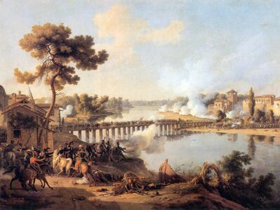 Генерал Бонапарт побеждает австрийцев в битве при Лоди (10 мая 1796 года)