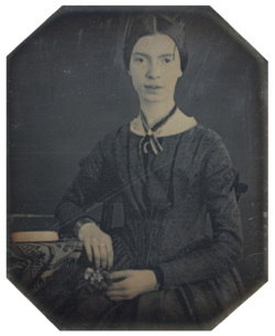 Эмили Дикинсон, единственный достоверный портрет во взрослом возрасте (дагеротип, 1846—1847)