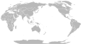 Карта мира с Тихим океаном в центре (обычно используется в Японии, Китае и Австралии) (тихоокеаноцентричная)