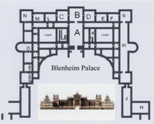 Бленхеймский дворец, Англия. План