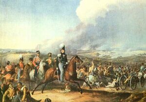 Генерал граф Уваров при Бородине во главе кавалерийского рейда в тыл Наполеона[1].