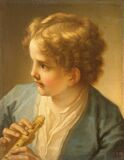 Мальчик с флейтой (Юный музыкант). Ок. 1720. Холст, масло. Государственный Эрмитаж, Санкт-Петербург