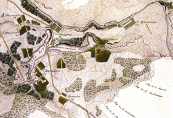 Деревня Братеево на карте 1818 года