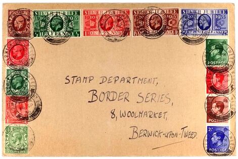 Великобритания (1936): получатель — отдел почтовых марок фирмы Border Series, Берик-апон-Туид[^][^][^]